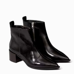 Everlane The Boss Boot Patent Black Leather